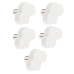 perfk 5pcs Bouton de Commode Poignée Placard Tiroir Crème Blanc Meubles Accessoires avec Vis en Silicone Alliage Décor de Chambre Enfants avec Vis - Nuages, S