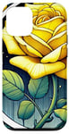 Coque pour iPhone 15 Pro Rose jaune Illustration Roses jardinage art rosiers jardiniers