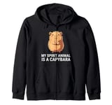 My Spirit Animal Is A Capybara Cute Capybaras Lover Zip Hoodie