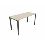 Bureau droit individuel Online F Acacia OP-LITE II : bureau D140x80/cpl acacia/cpi graphite/ep. du plateau 25 mm