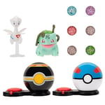 Pokémon Surprise Attack Game - 2-Inch Pikachu, Charmander, Grookey, Togepi, Totodile, Munchlax with Poké Ball and Premier Ball plus 6 Attack Discs