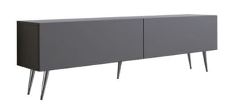 Meuble TV : Anthracite, Pieds Chromés, 170 X 52 X 32 Cm,