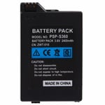 Batteri för Sony Playstation Portable 2000 / 3000 3.6V 2400mAh Svart