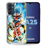 Cokitec Coque Renforcée pour Samsung Galaxy A25 5G Manga Dragon Ball Sangoku Blanc