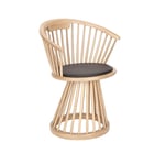 Tom Dixon - Fan Dining Chair, Naturell - Ruokapöydän tuolit - Puun värinen - Nahka/Puu