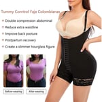 Thigh Slimmer Bodysuit Shaper Lace Stitching Hook And Eye Closure Stretchy W GHB