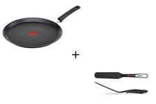 Crêpière galletière 32 cm et Spatule Longue Noir et Rouge G2571602 + K2060914