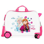 Disney Frozen Sparkle Like Magic Multicoloured Kids Rolling Suitcase 50 x 38 x 20 cm Rigid ABS Combination Lock 34 Litre 2.3 kg 4 Wheels Hand Luggage