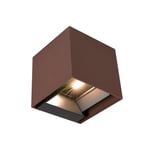 9W LED Vägglampa - COB, Solcell, PIR-sensor, 4000K, Corten, IP65 - Kulör : Neutral