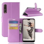 Huawei P20 Pro      Pu Wallet Case    [Purple]