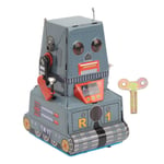 Retro Clockwork Wind Up Robot Toy - Klassisk plåt vintage rekvisita för fotografering, samling, jul, födelsedagspresent