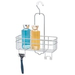 iDesign Euro Metal Hanging Bathroom Shower Caddy with Swivel Hook, Extra Space for Shampoo, Conditioner, Soap, Razors, Loofahs, Towels, 11" x 4.5" x 14.86", Silver