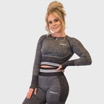 WTWM Miss Retro Crop Top Long Sleeve - L / Sort