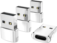 Adaptateur USB vers USB C pour Airpods 4 Pack,Type C Femelle USB A Mâle Convertisseur Chargeur pour Airpods Génération 3 2,Apple iWatch Série 10 8 9 SE,iPad Pro 11 12.9,Samsung S24 S23 A54 A53.[G533]