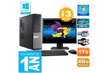 Dell Unité Centrale Pc dell 7010 dt core i3-2120 ram 4go disque 1 to wifi w7 ecran 27"