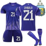 Jersey Argentina Champions Three Stars Away tröja Dybala 21 xixl Dybala 21 L