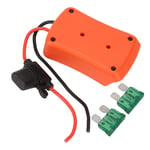 Adaptateur de batterie avec fusible pour v&eacute;lo &eacute;lectrique, skateboard, voiture jouet, 18 V, 20 V, 14 AWG, orange