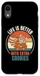 iPhone XR Retro Red Panda Retro Life Is Better With Extra Cookies Case