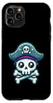 iPhone 11 Pro Pixel Pirate Captain Skull Anime Bones Graphic Design Case