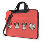 Hdadwy 13 Pouces Mignon Minnie Sac pour Ordinateur Portable Mallette d'affaires pour Hommes Femmes, épaule Messenger Sacoche pour Ordinateur Portable Sac de Transport