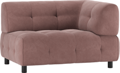 Louis Modulære sofa 1,5-sæder med arm højre, vævet stof lyserød H73x90x122 cm