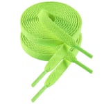 VSUDO Lacets Vert Fluos Plats 60 cm pour Baskets, Lacets Chaussures Vert Fluo Plat pour Sneakers - Compatible avec Nike Air Force, Adidas Stan Smith, Converse, Vans (1 Paire-Vert Fluo-060cm)