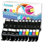 Lot de 10 cartouches jet d'encre type Jumao compatibles pour Canon Pixma MG7750