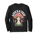 Trippy Pshychedelic Lifes Trip Mushroom Fungi Magic Hippie Long Sleeve T-Shirt