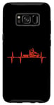 Coque pour Galaxy S8 Trucker Heartbeat Truck Driver Heartbeat