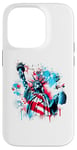 iPhone 14 Pro American Style Statue of Liberty Spray Paint Case