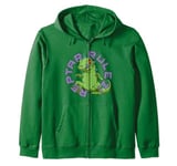 Rugrats Iconic Famous Reptar Rules Retro Distressed Portrait Zip Hoodie