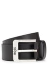 BOSS Mens Jemio Sz40 Logo-buckle belt in buffalo leather