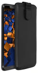 Mumbi Étui en Cuir véritable Compatible avec Motorola Moto G7 Power Case Wallet en Cuir, Noir
