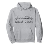 Mum To Be 2024 Frequency Pulse Pregnancy Announcement Mummy Pullover Hoodie