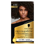 Schwarzkopf – Oleo Suprême – Coloration Permanente à l’Huile – Couleur et Eclat Longue Durée – sans Ammoniaque – Couvre 100% des Cheveux Blancs – HaptIQ Système – Châtain 4-50