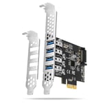 Axagon Pceu-43rs Pcie Adapter 4x Usb3.0 Uasp Via, 15-pin Sata Stromve