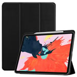 Ebeststar - Housse Ipad Pro 11 Etui Pu Slim Smartcase Support Haute Solidité, Noir [Dimensions Precises Tablette : 247.6 X 178.5 X 5.9mm, Écran 11'']