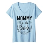 Womens Mommy Of The Bride Bridal Shower Wedding Party V-Neck T-Shirt