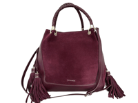 TED BAKER Parcie tasselled leather and suede tote bag