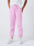 John Lewis ANYDAY Kids' Cotton Joggers, Pastel Pink