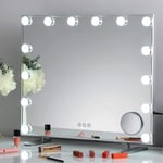 Sminkspegel med belysning 2-14 dimbara LED-lampor, 3 färglägen (endast lampa, ingen spegel) 10 lights