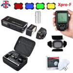 UK  Godox 2.4 TTL 1/8000s AD200 Flash+AD-S17+DB-07 Barn Door+Xpro-F for Fuji Kit