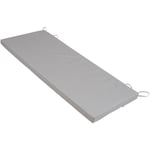 Veeva Coussin de Banc, 128cm x 50cm, Coussins de Siège, Résistant à l’eau, Coussins d’intérieur et d’extérieur, Gris - Gris