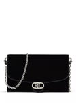 Lauren Ralph Lauren Adair Velvet Cross Body Bag, Black