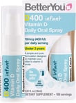 BetterYou Infant Vitamin D Daily Oral Spray | 400 IU (10UG) of D3 |...