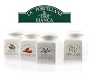 La Porcelaine Bianca - Boîtes en porcelaine 4 pièces dans Gift Box - Conservation, bocaux et récipients - Bocaux - Porcelaine - 6,5 x h9,5 cm
