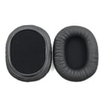 Earpads Coussinets de Rechange Coussinets d'oreille Oreillette de Remplacement Coussins en Mousse pour Casque Sony SONY MDR-7506 7510 7520 CD900ST V6 Frog Cuir froissé, Noir (avec Tuning Cotton)