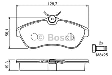 Bromsbelägg Bosch - Citroen - C3, C2
