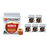 Tassimo Kenco Cappuccino Coffee Pods x8 (Pack of 5, Total 40 Drinks) & L'OR Latte Macchiato Coffee Pods x8 (Pack of 5, Total 40 Drinks)
