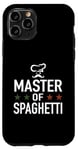 Coque pour iPhone 11 Pro Master of Spaghetti Carbonara – Chapeau de chef de cuisine amusant Italie